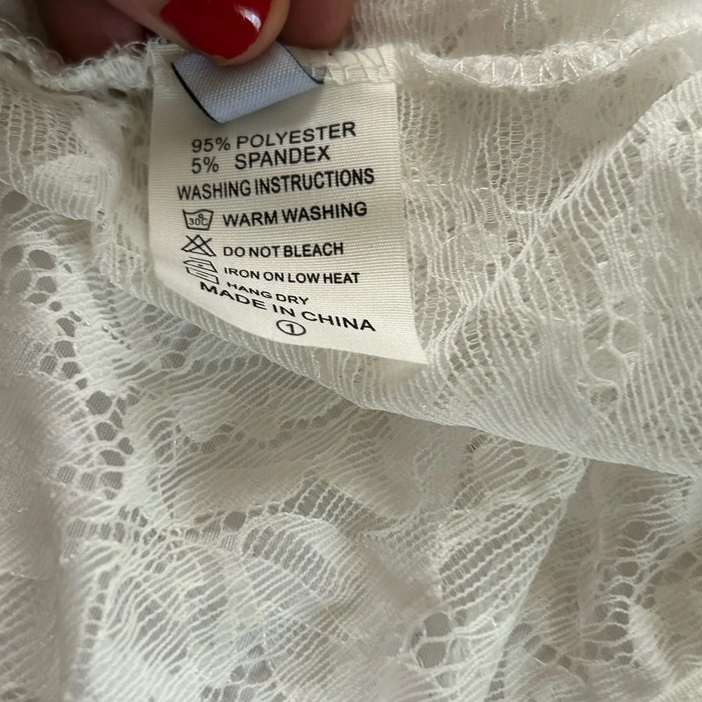 Lace Bustier Corset in Cream Size Large‎